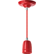 Светильник подвесной 60Вт Е27 1 метр красный керамический Navigator