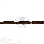 Ретро-провод 2*1,5 коричневый Bironi