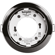 Светильник точечный GX53-H4 черный хром Navigator