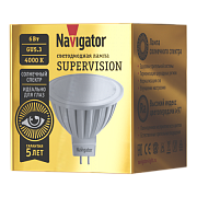 Лампа светодиодная Navigator NLL-MR16-6-230-4K-GU5.3-FR-SV