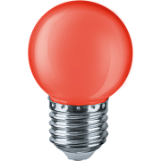 Лампа светодиодная красный шар 220V G45 Е27 1W