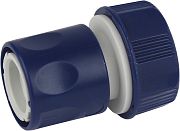 Соединитель (Коннектор) для шланга 19 мм (3/4),пластик GREEN APPLE GAES20-06